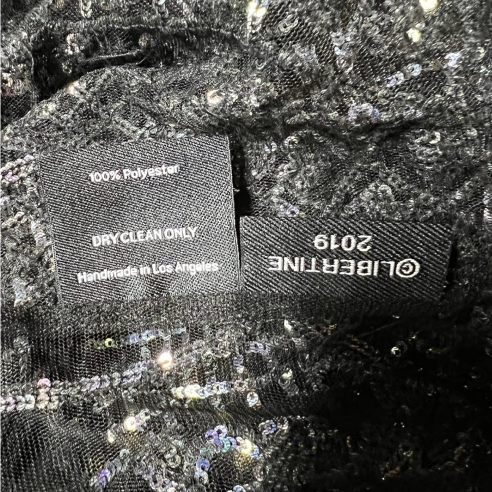 RARE Couture Libertine Embellished Black Sequin Top L - Picture 12 of 13